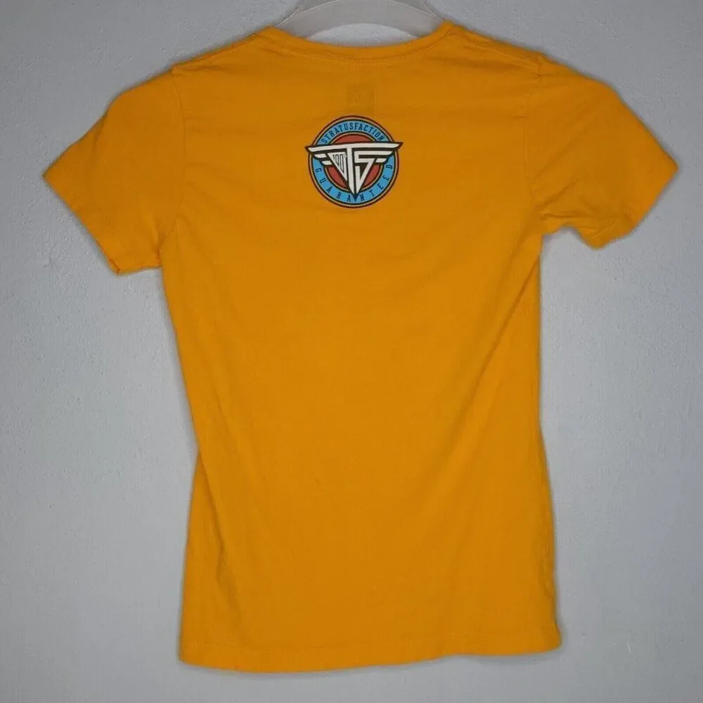 Wrestling Shirt Trish Stratus Kids Small Youth Yellow Graphic Short Sleeve